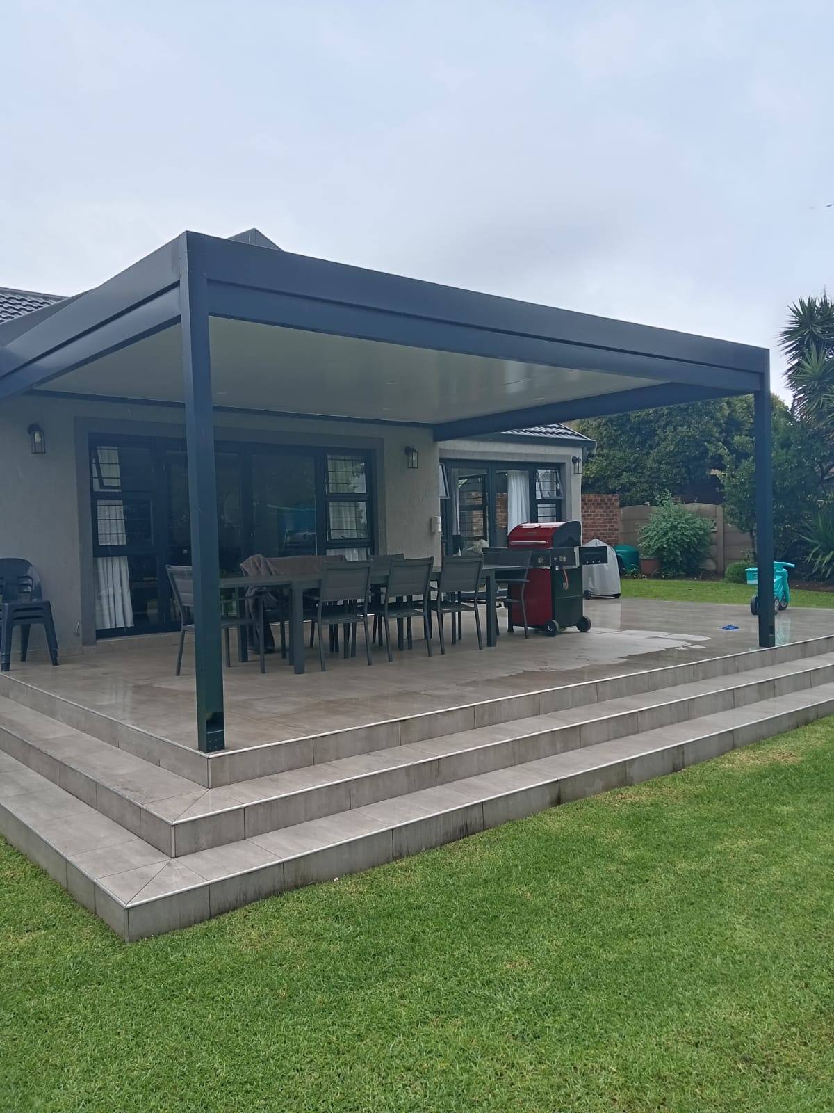 Charcoal Ceiling over a Raised Patio — Benoni