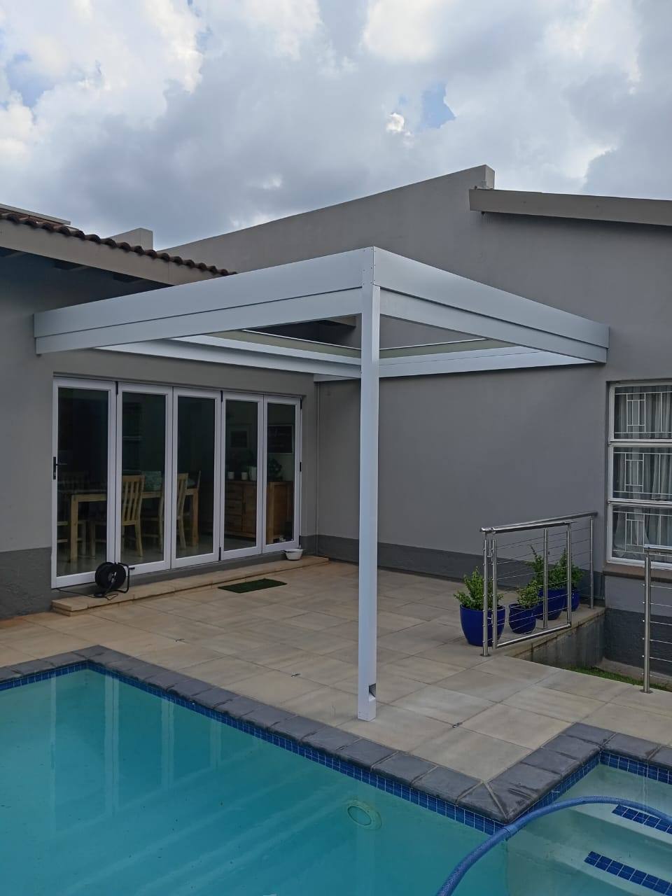 The finished Sandown ceiling seen from the pool side