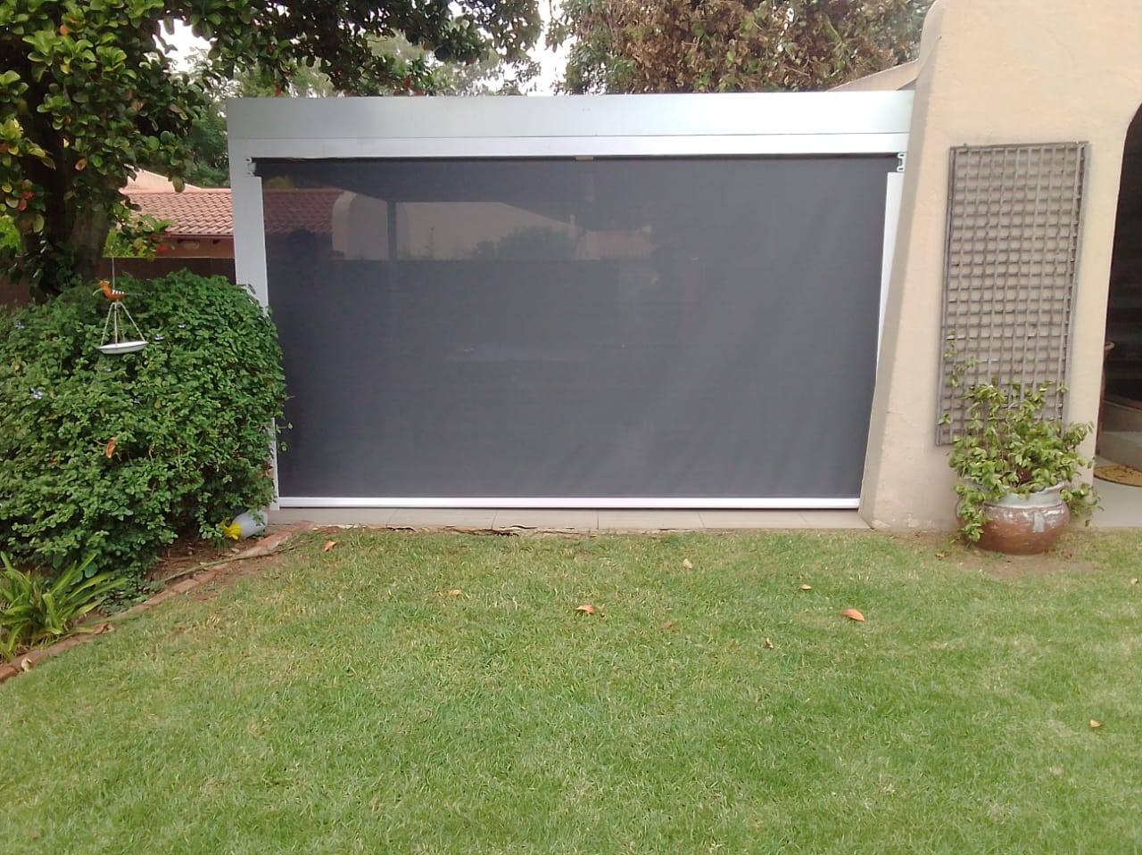 Drop Blinds on an Open Patio