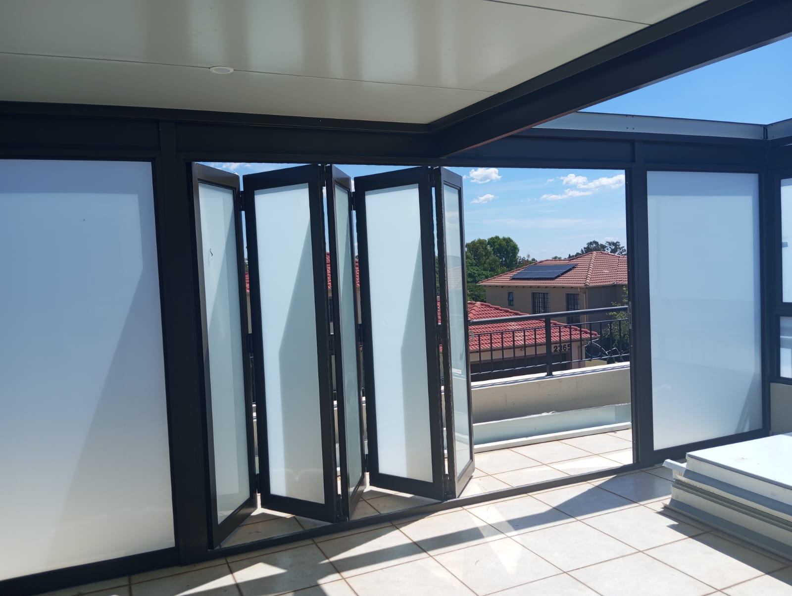 Frosted stack folding doors, Midrand